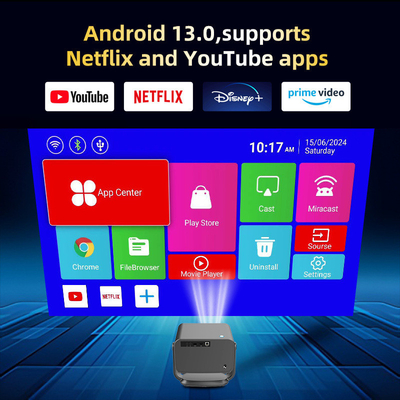 FLYIN P20 Pro 4K 350Lms 1080P Full HD Projector Auto Focus Lens LCD Lamp Android 13 Airplay Draagbare Home Theater Gebruik