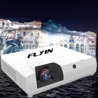 Flyin E7 4K Laser Short Throw Projector 3840x2160 3LCD 7500 ANSI Digitale Zoom voor Outdoor Business Education US Plug