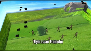 Flyin-laserprojector - hoge helderheid, hoog contrast, levendige kleuren.